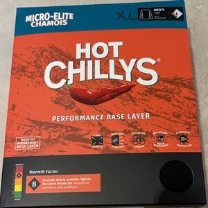 NWT Hot Chillys Men's Short Sleeve Performance Base Layer - Black